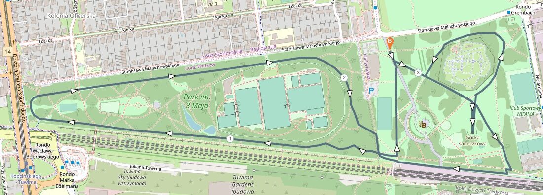 Pędzące renifery trasa